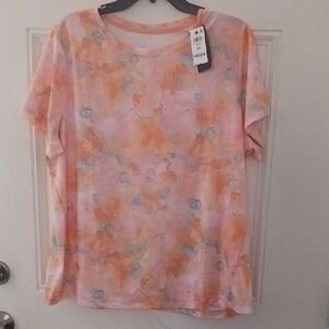 ***New - Ideology Pink Ice Short Sleeve Top Size 2X